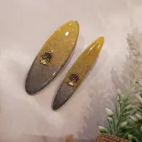 ست گیره مو رزینی دستساز خانگی دورنگ( جفتی)