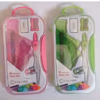 ست پرگار پلاستیکی سی کلاس مدادی 8پارچه 