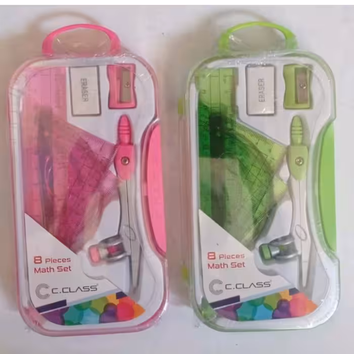 ست پرگار پلاستیکی سی کلاس مدادی 8پارچه 