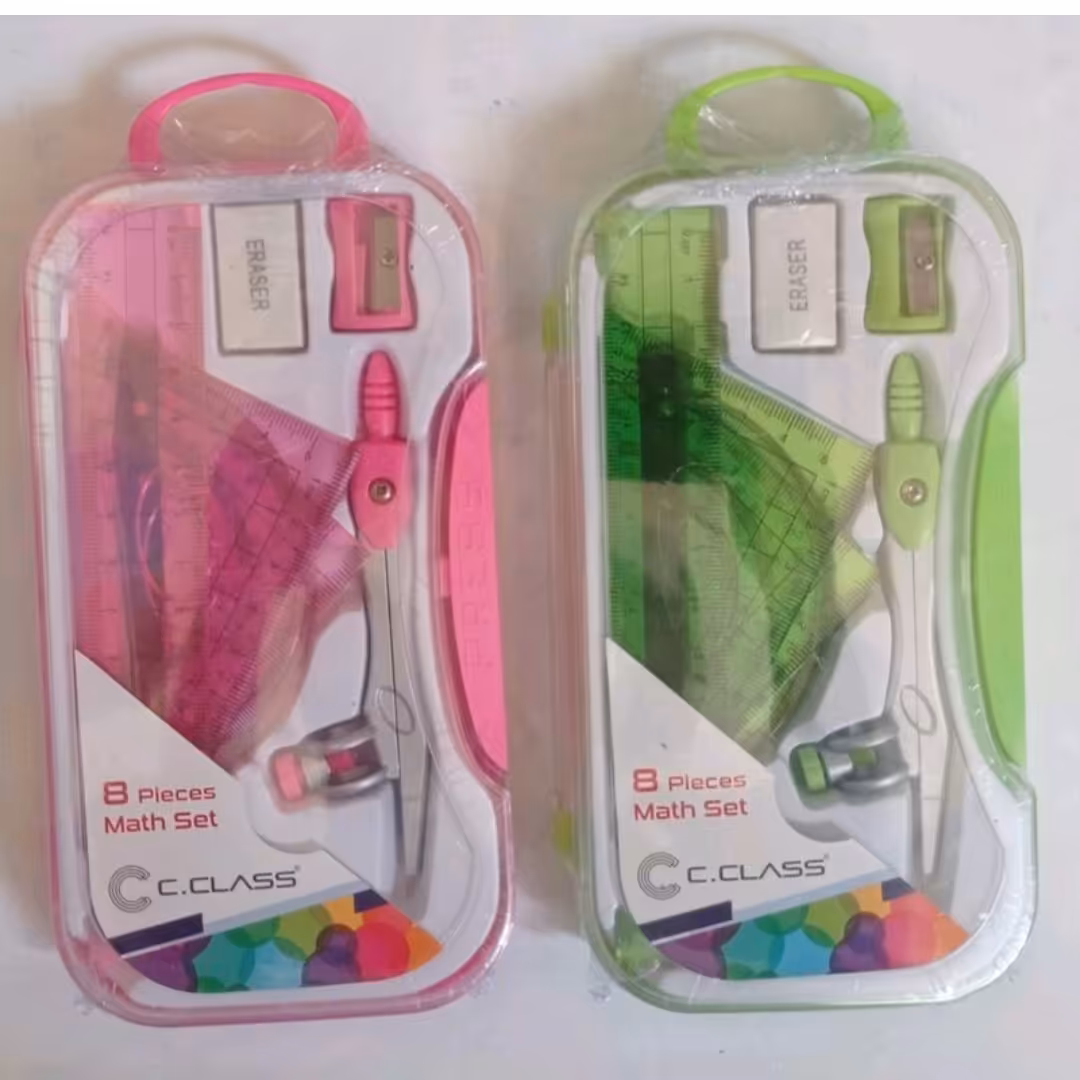 ست پرگار پلاستیکی سی کلاس مدادی 8پارچه 