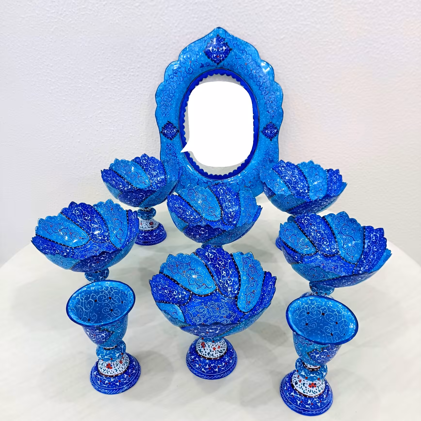 هفت سین پایه دارمینا کاری مسی (پس کرایه)