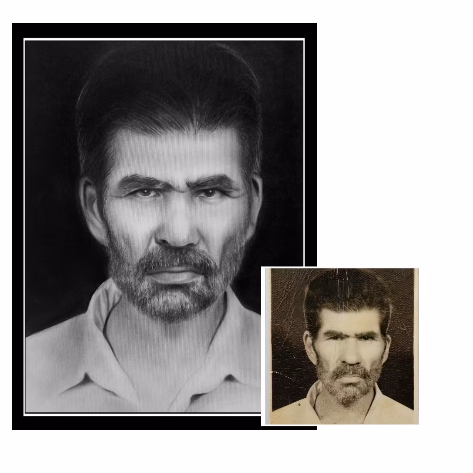 طراحی چهره با زغال و کنته