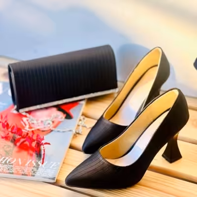 کفش مجلسی زنانه مدل رویه طرح دار ساتن سایز  36 تا 41