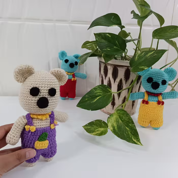 عروسک کوالای بافتنی ناز و جذاب