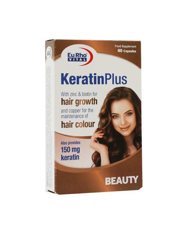 کپسول ژلاتینی نرم کراتین پلاس یوروویتال بسته 40 عددی