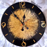 ساعت دیواری چوبی 45 سانتی 