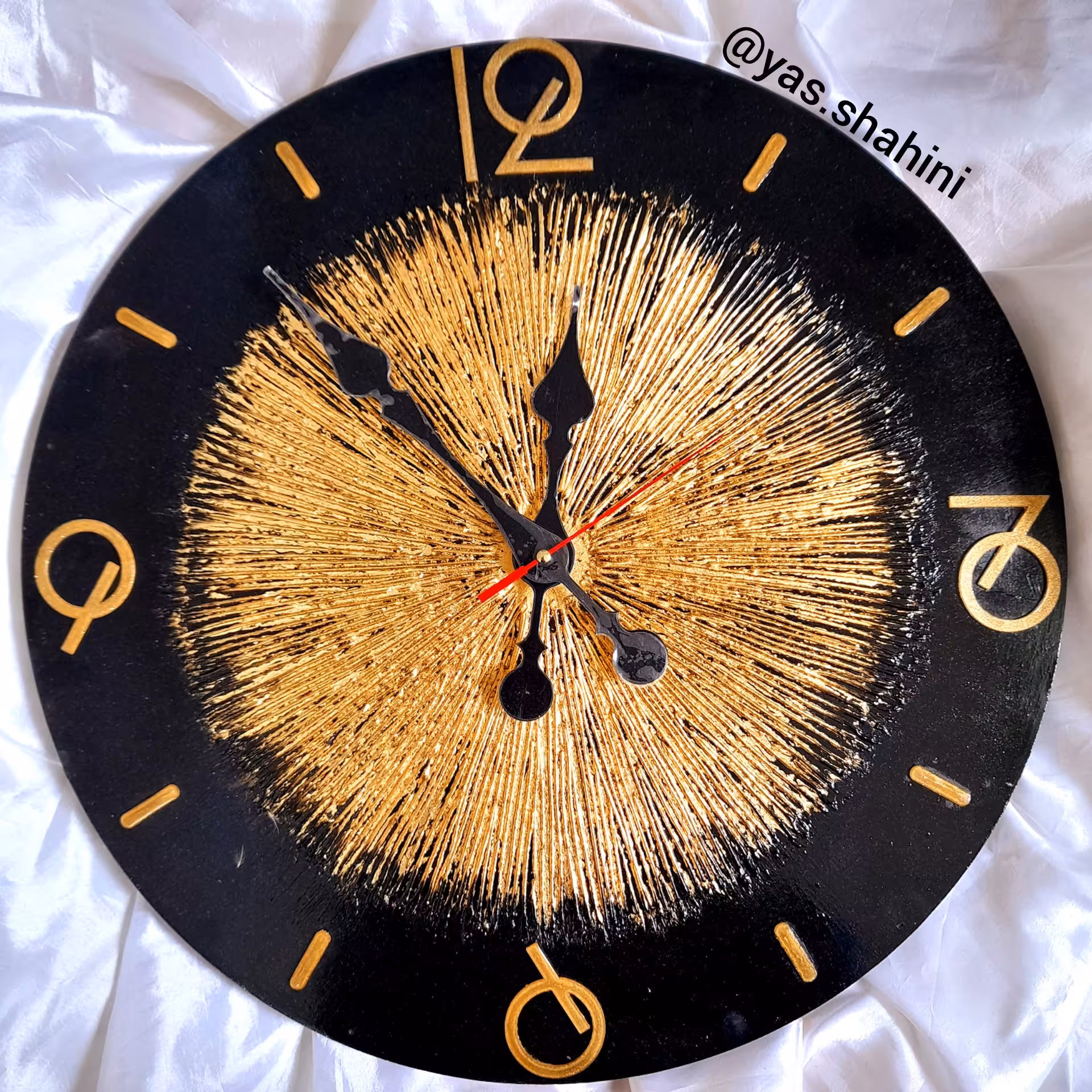 ساعت دیواری چوبی 45 سانتی 