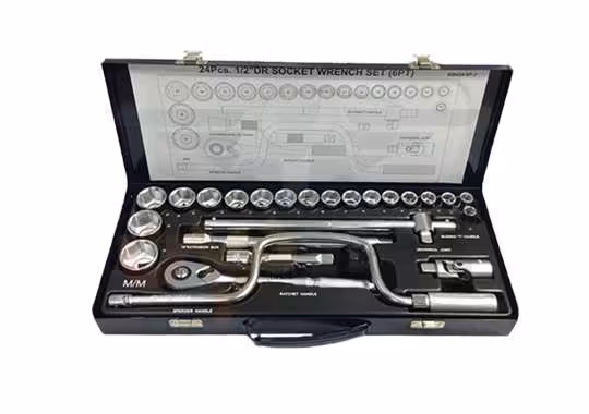 جعبه بکس مسترتولز 1/2 اینچ سفید 24 پارچه mastertools