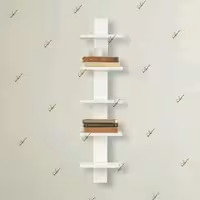 کتابخانه دیواری زیبا.سفید.150سانت