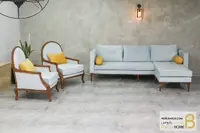 مبل راحتی ترکیبی نیم ست ال پاف متحرک و مبل تک روما