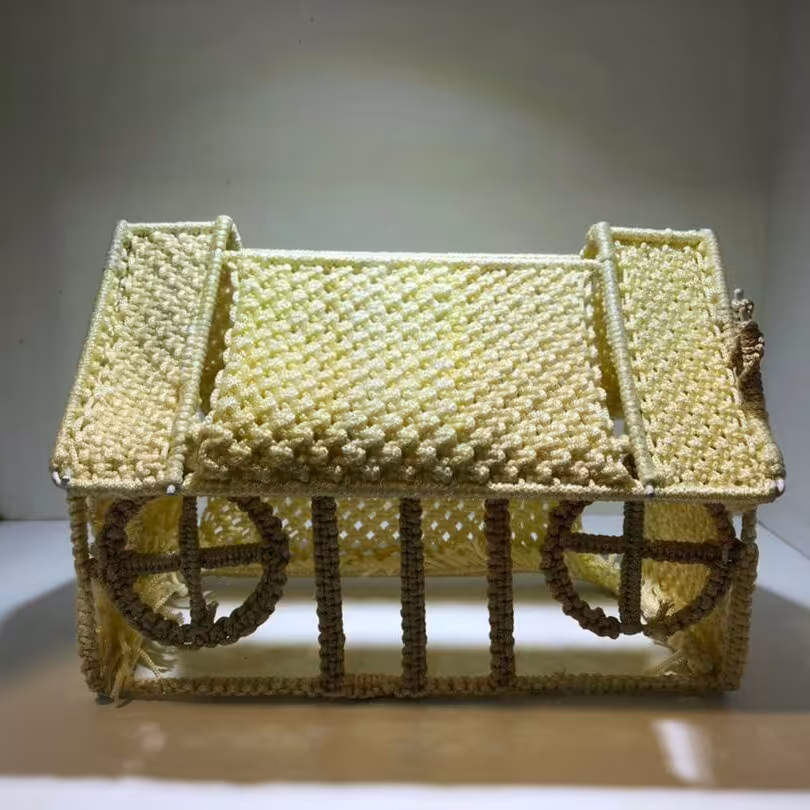 جا دستمالی طرح خانه