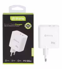 شارژر دیواری فست و PD دو پورت استوریا مدل ST-BC03 55W