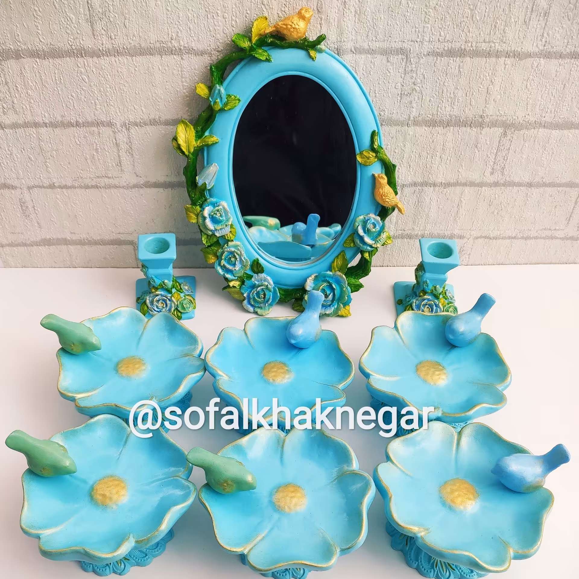 هفت سین زیبای پودرسنگی _ هفت سین رنگ سال _ هفتسین بزرگ