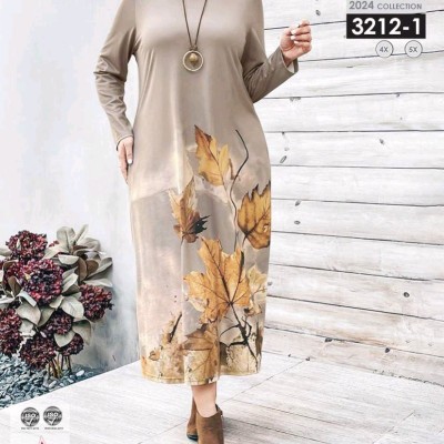 پیراهن راحتی سایز بزرگ طرح پاییز3212(موجودی سوال شود)