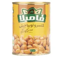 کنسرو لوبیا چیتی در سس گوجه فرنگی 400 گرمی فامیلا