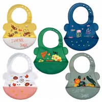 پیش بند سیلیکونی کاسه ای کودک طرح حیوانات