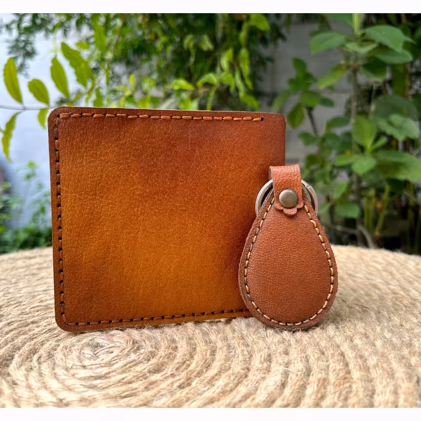 کیف پول مردانه چرم طبیعی دست دوز