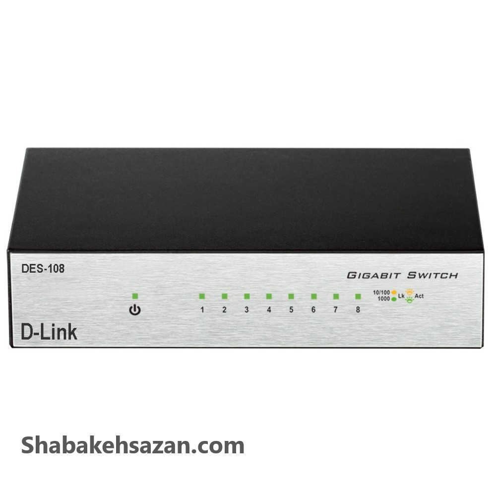 سوئیچ 8 پورت دسکتاپی دی-لینک مدل DES-108