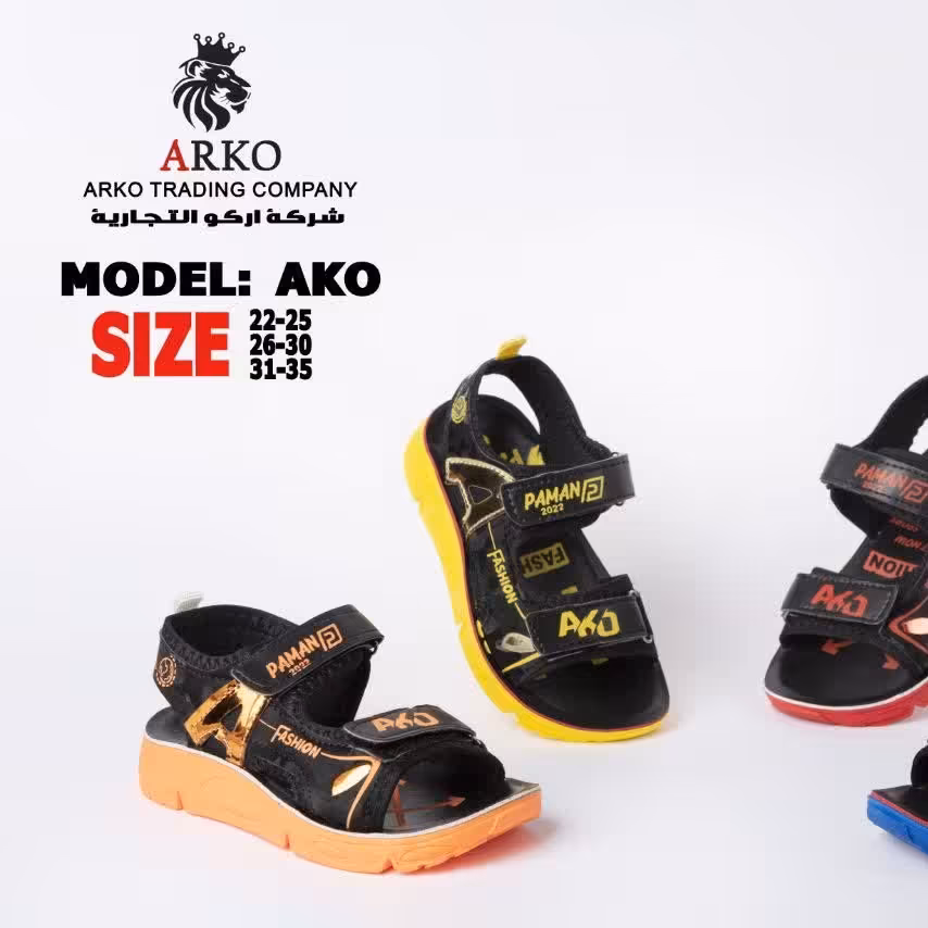 صندل تابستانی بچه گانه سایز 26 و 27 رنگ نارنجی  سبک و راحت