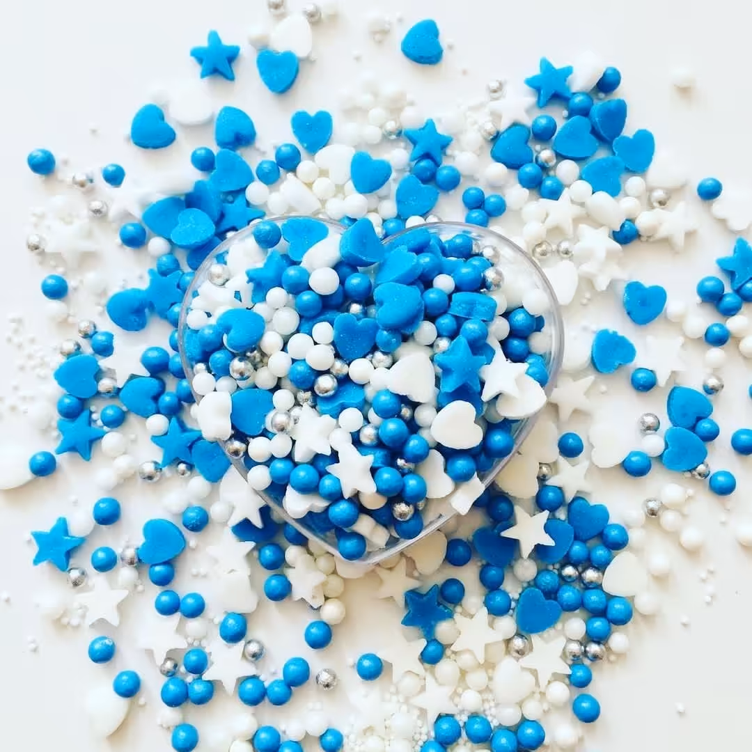 گل قند تزئینی جور آبی و سفید