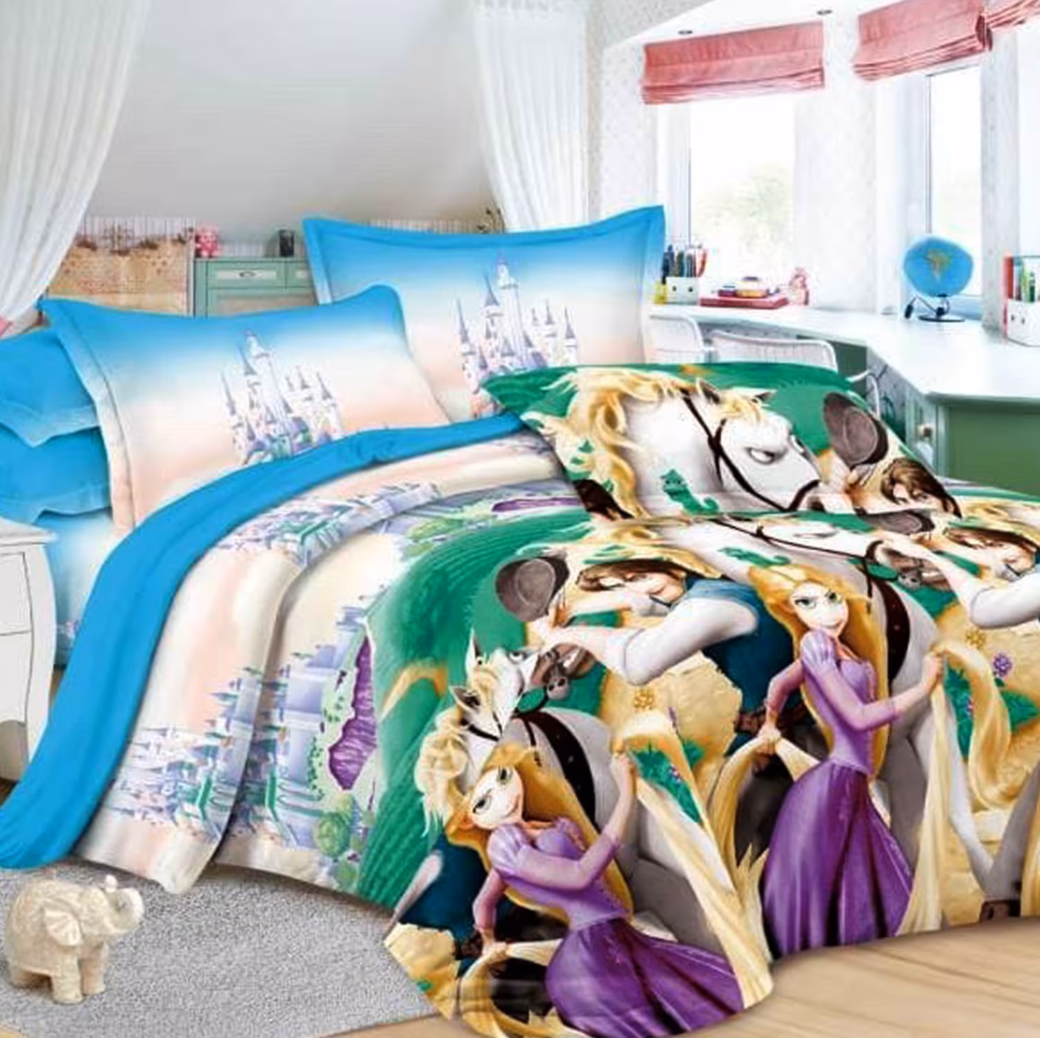 سرویس روتختی مدل  گیسو کمند  یکنفره 4 تکه