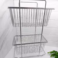 جا پیاز و سیب زمینی مستطیل استیل کندو دکور