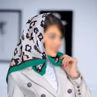 مینی اسکارف زمینه سفید کد 214 ارسال رایگان (باندانا)