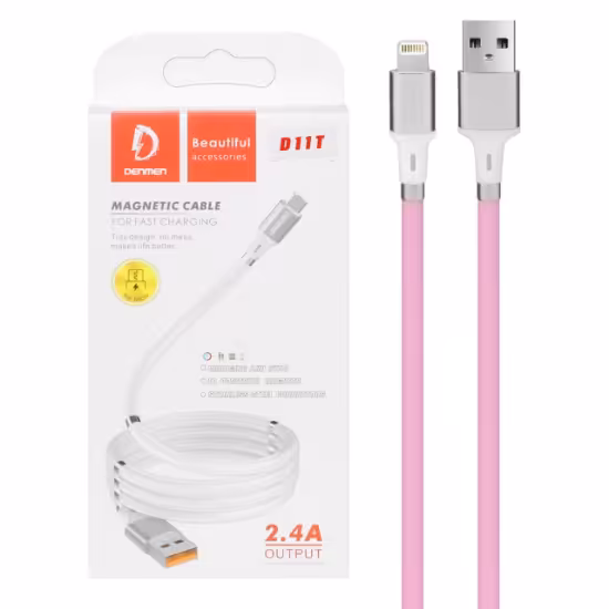 کابل تبدیل فست مگنتی USB به لایتنینگ دنمن مدل D11L