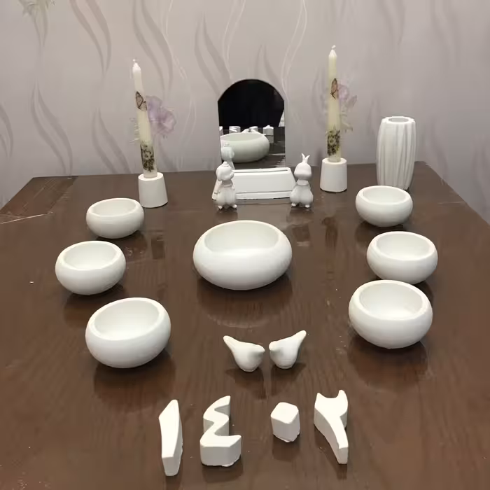 هفت سین بتنی و بیس خام