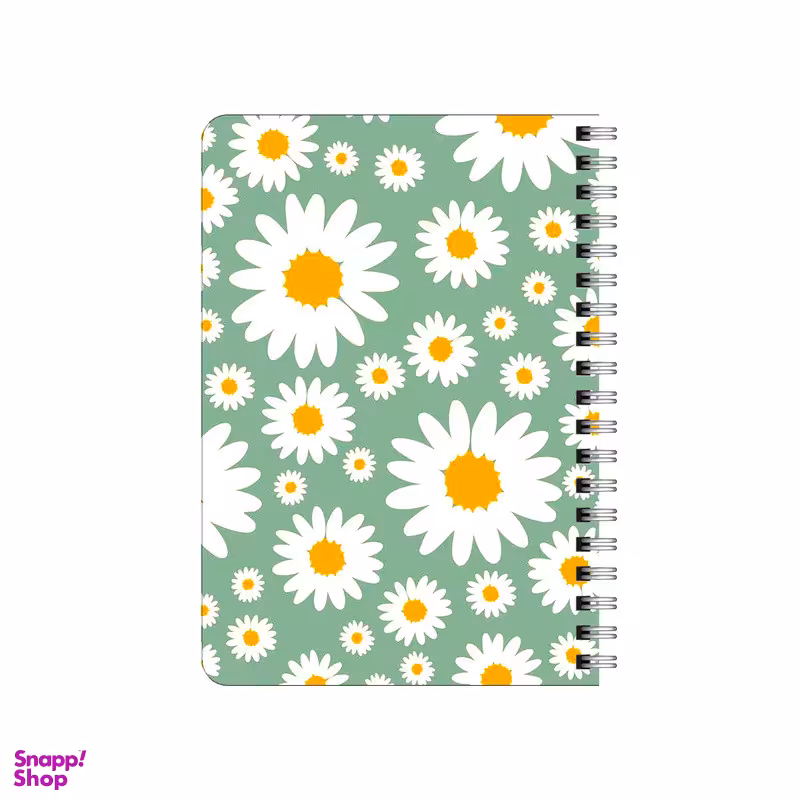 دفترچه یادداشت ۸۰ برگ بامبیلیپ مدل چوبی طرح گل بابونه کد 4065557