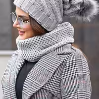 شال بافت رینگی طوسی مردانه و زنانه بسیار گرم 