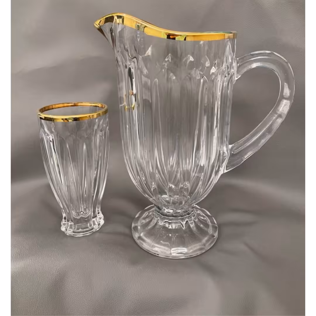 پارچ و لیوان جنوا لب طلایی