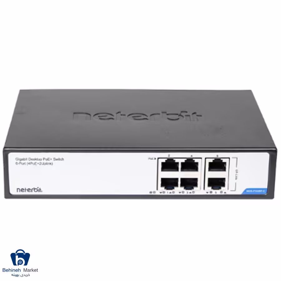 سوییچ 6 پورت نتربیت مدل NGS-F1006P-C