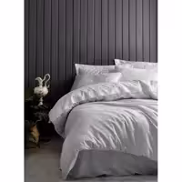ست کاور کاتن باکس مدل Jakarli SatenLeaf Buz Mavi دو نفره 6 تکه