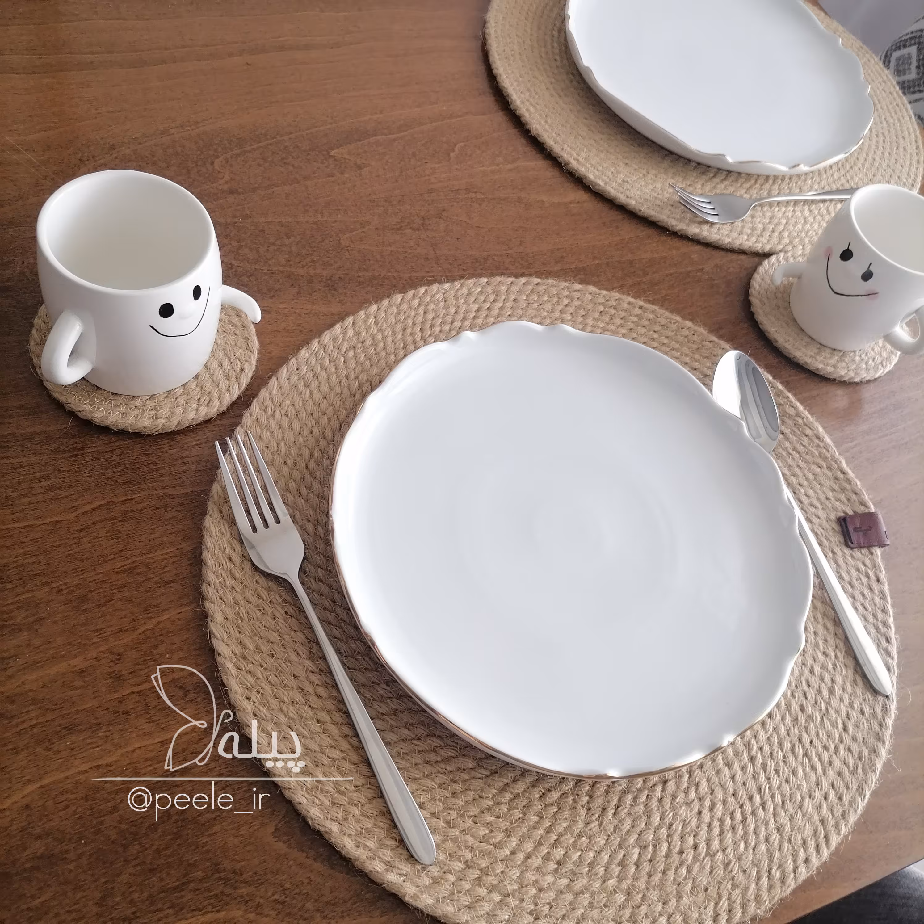 زیربشقابی کنفی پیله بسته 4 عددی