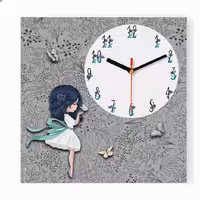 ساعت دیواری اتاق کودک طرح دختر کد 2181