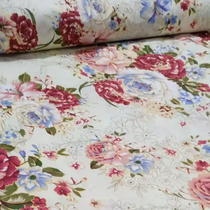 پارچه ملحفه   عرض دو  و چهل سانتی متری با رنگ کرم روشن  پارچه ملافه ای