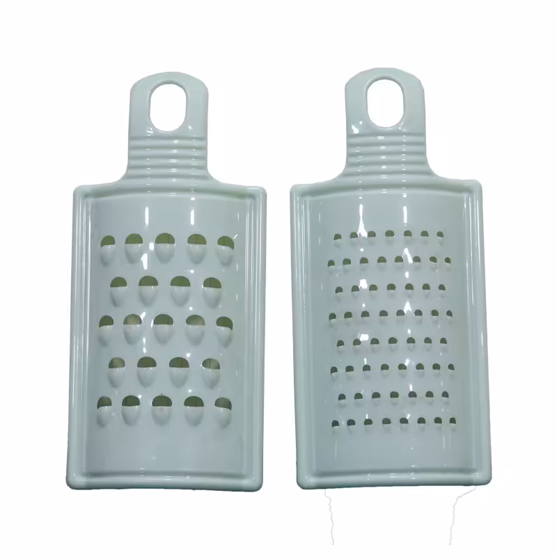 رنده سیر دو عددی پلاستیکی  رنگ مغز و پسته ای 