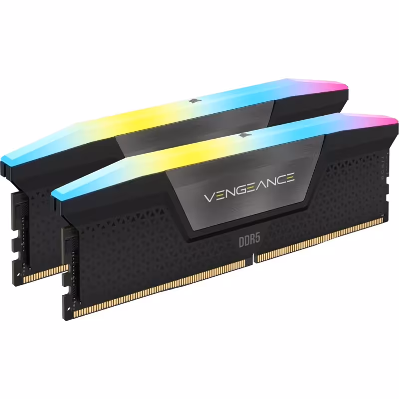 رم دسکتاپ کورسیر مدل CORSAIR VENGEANCE RGB 48GB (2x24GB) DDR5 5200MHz CL38