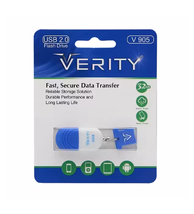 فلش مموری وریتی مدل V905 ظرفیت 32 گیگابایت آبی