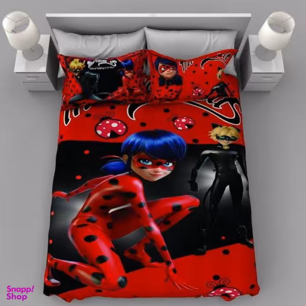 سرویس روتختی مدل دختر کفشدوزکی دونفره 7 تکه