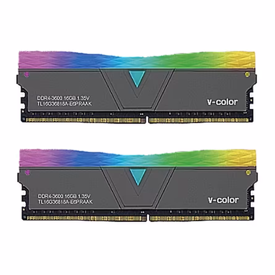 رم وی کالر PRISM PRO RGB Gray 32GB 16GBx2 3600MHz CL18