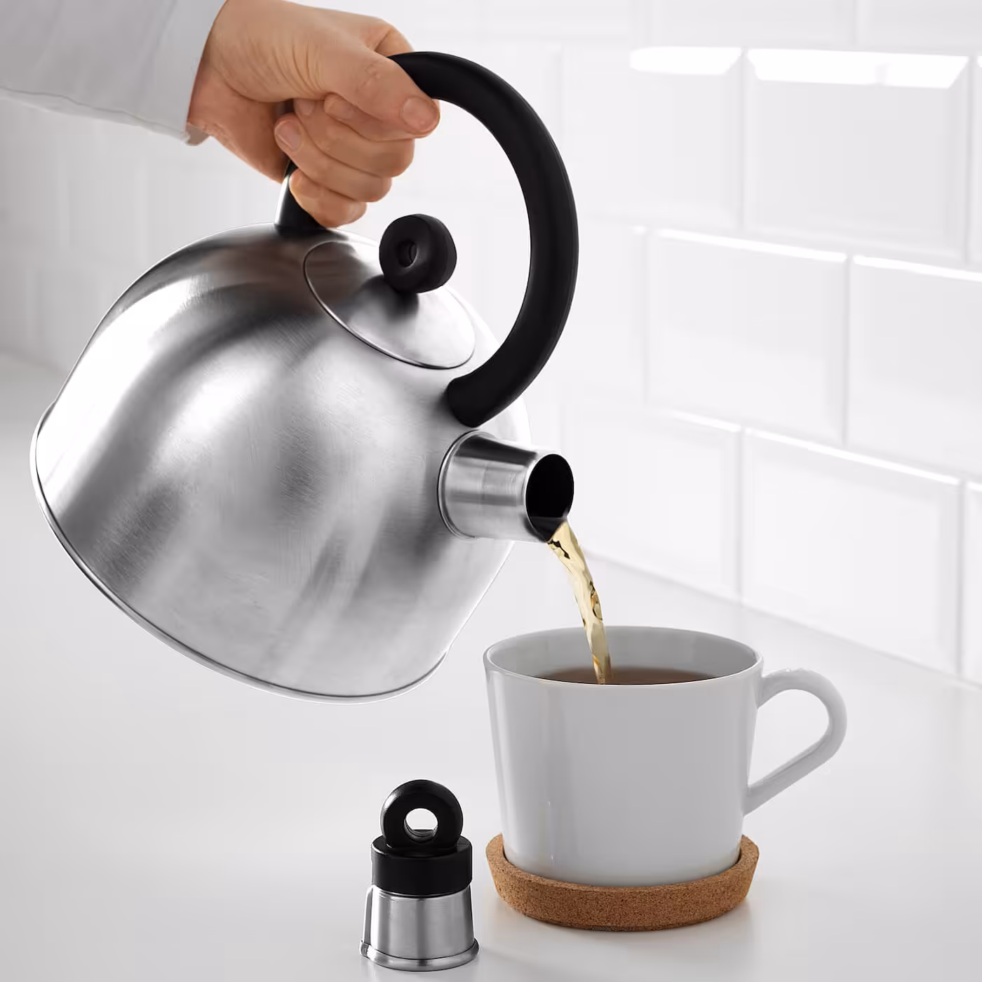 کتری استيل ایکیا مدل VATTENTAT