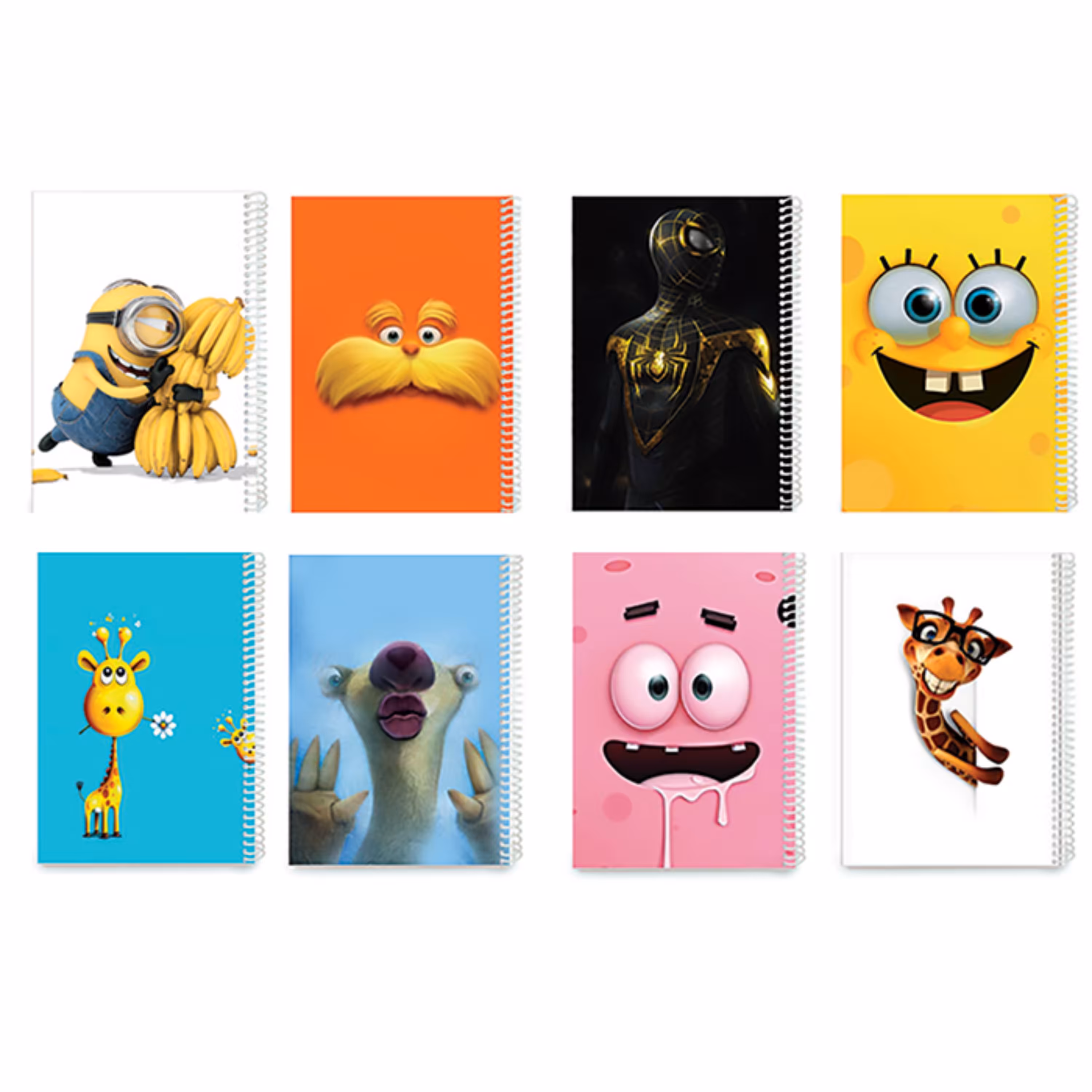 دفتر مشق سیمی 50 برگ مرسل مدل فانتزی مجموعه 8 عددی