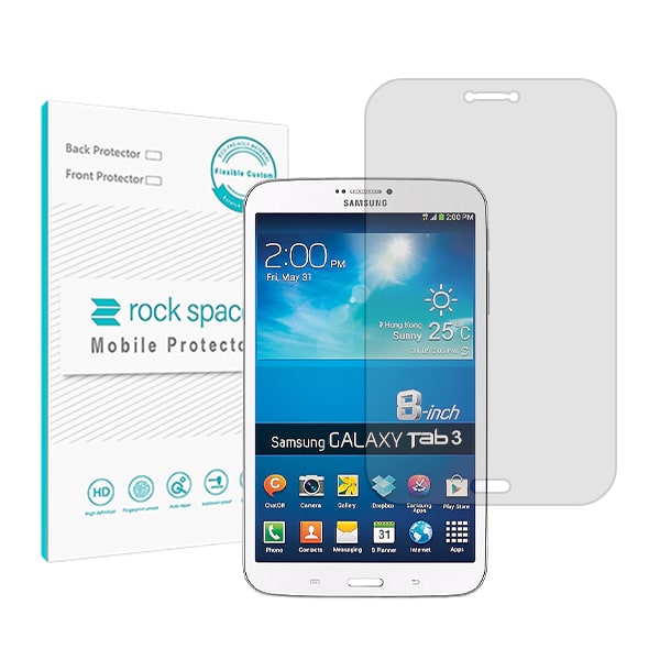 گلس تبلت سامسونگ Galaxy Tab 3 80 SM-T311 مدل نانو هیدروژل شفاف برند راک اسپیس کد L