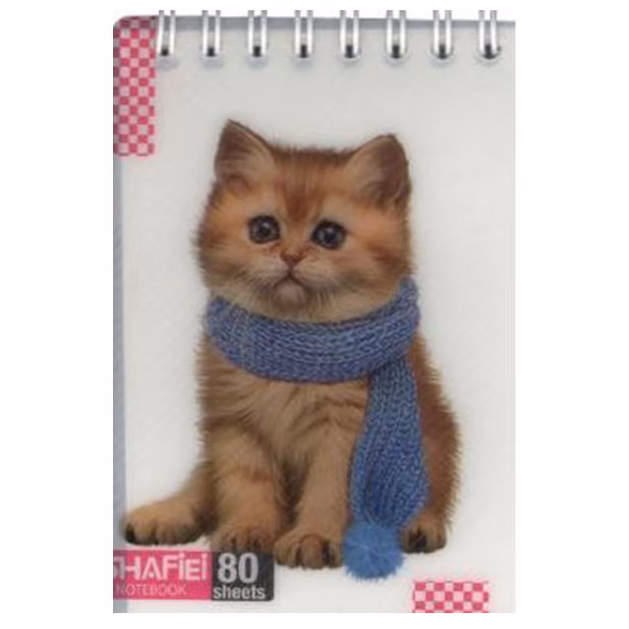 دفتر چه یادداشت 80 برگ سیمی طلقی شفیعی طرح گربه کد 66 (پس کرایه)