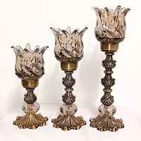 شمعدان سه تکه ناهمسان مدل یاس