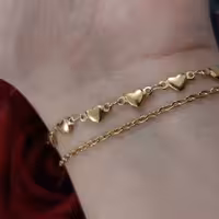 دستبنداستیل ظریف دو ردیفه