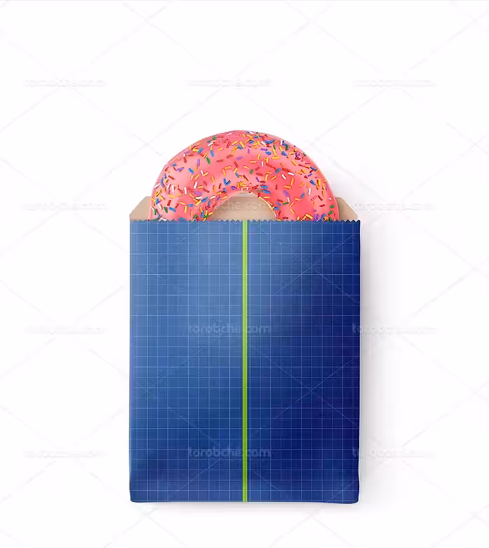 موکاپ بسته بندی دونات لایه باز | گرافیک با طعم تربچه