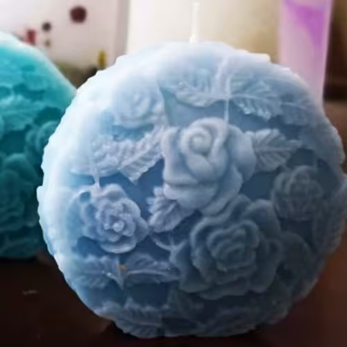 شمع با طرح گل رز،فانتزی 